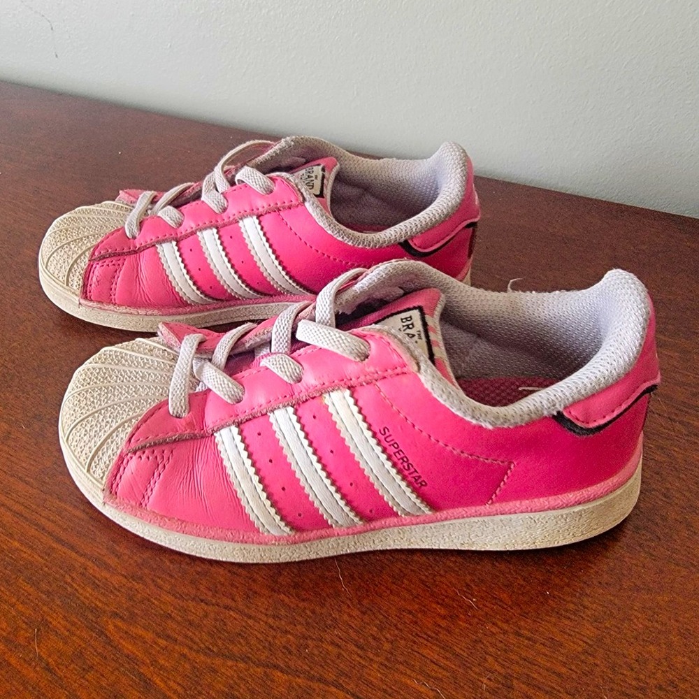 adidas Superstar Girl 10 Pink White Shell Toe Not Tie Leather Low Top Play Style